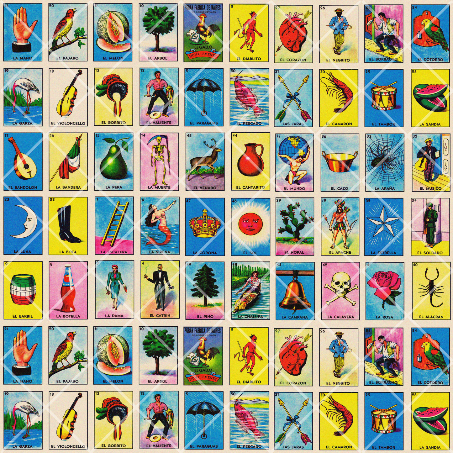 #98 12x12 vinyl lotería mexicana