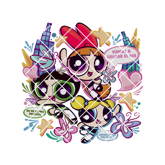 PowerPuff GIRLS UV-DTF sticker