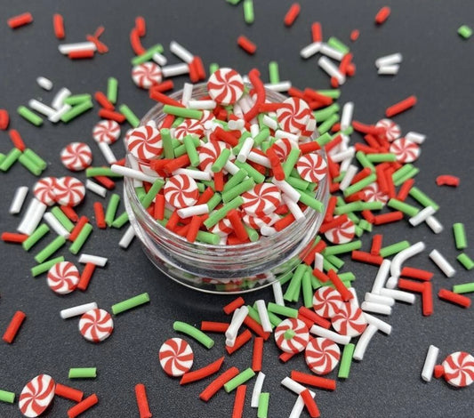 Peppermint/ Christmas polymer clay