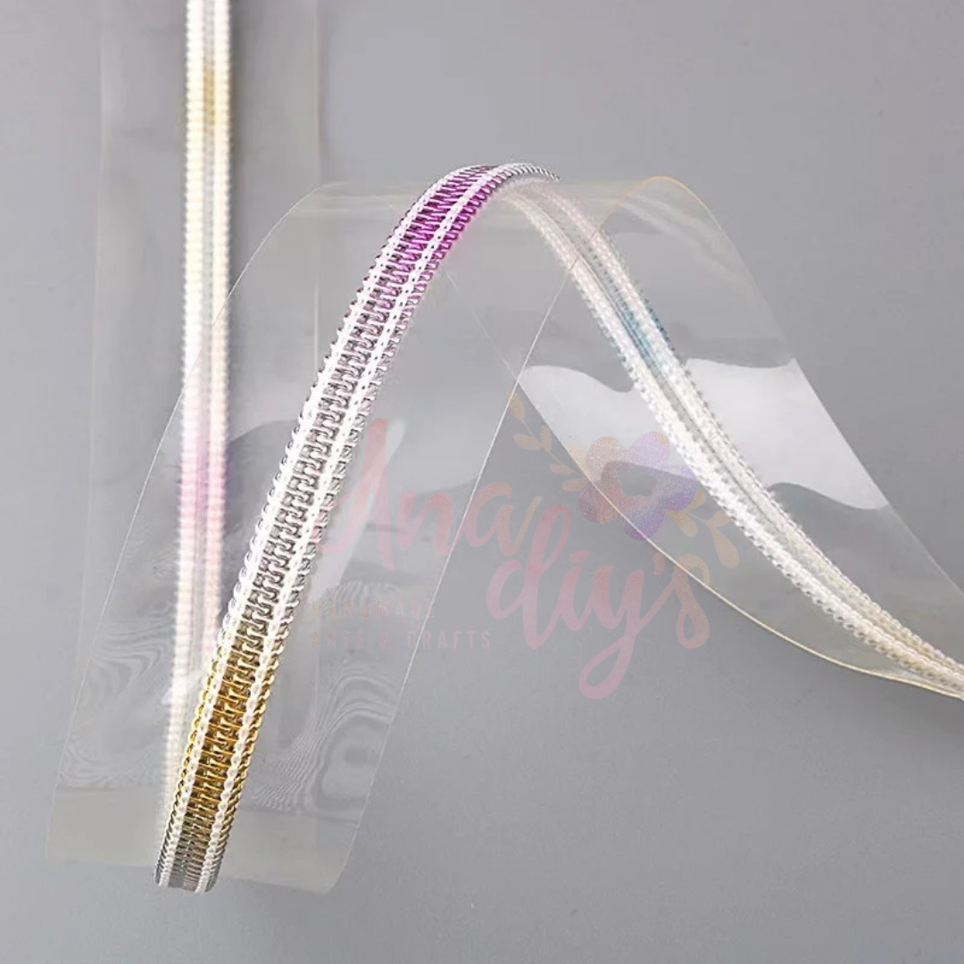 Zipper #5, clear zipper tape